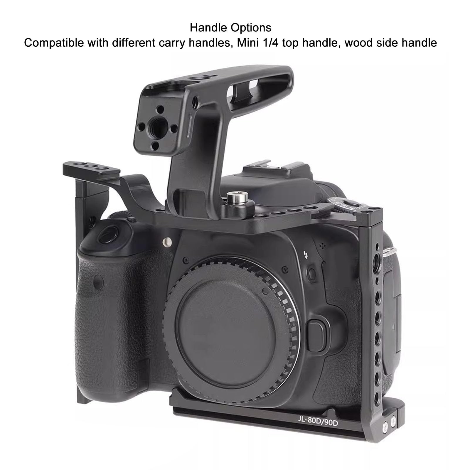 Amazon | フルカメラケージ 70D 80D 90D対応 アルミニウム合金 1/4